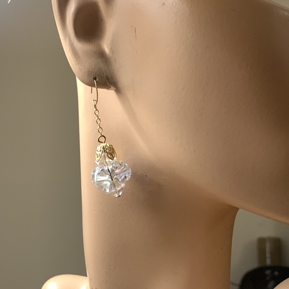 MOD 60’s CRYSTALS CLUSTER EARRINGS PARTY GLAM HOLIDAY CHRISTMAS PARTY NYE - Picture 4 of 10